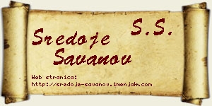 Sredoje Savanov vizit kartica
